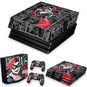 KIT PS4 Pro Skin e Capa Anti Poeira - Harley Quinn - Arlequina #A