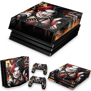 KIT PS4 Pro Skin e Capa Anti Poeira - Harley Quinn - Arlequina #B