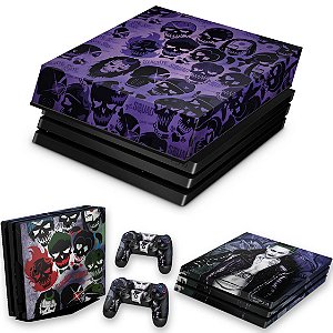 KIT PS4 Pro Skin e Capa Anti Poeira - Esquadrão Suicida #D