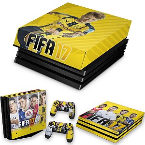 KIT PS4 Pro Skin e Capa Anti Poeira - Fifa 17