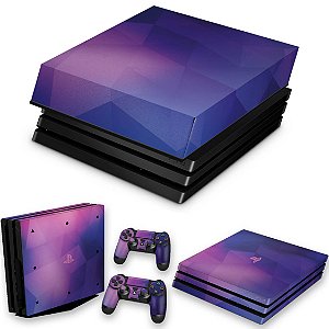 KIT PS4 Pro Skin e Capa Anti Poeira - Arte Abstrata #1