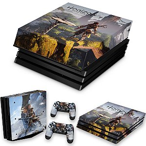 KIT PS4 Pro Skin e Capa Anti Poeira - Horizon Zero Dawn