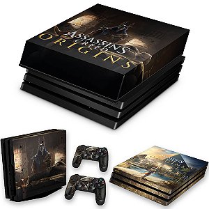 KIT PS4 Pro Skin e Capa Anti Poeira - Assassins Creed Origins