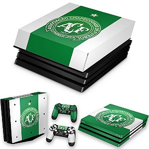 KIT PS4 Pro Skin e Capa Anti Poeira - Chapecoense Chape