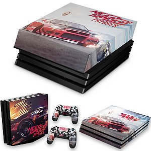 KIT PS4 Pro Skin e Capa Anti Poeira - Need For Speed Payback