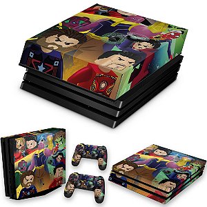 KIT PS4 Pro Skin e Capa Anti Poeira - Lego Avengers Vingadores