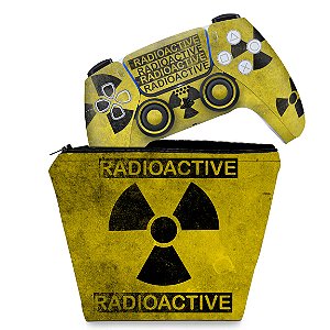 KIT Capa Case e Skin PS5 Controle - Radioativo