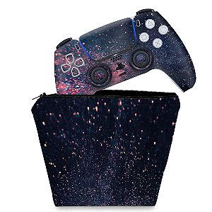 KIT Capa Case e Skin PS5 Controle - Abstrato #97