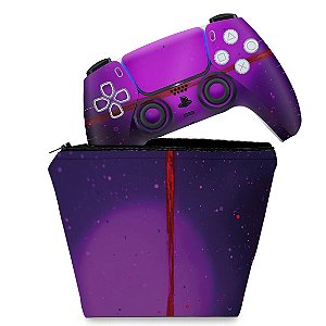 KIT Capa Case e Skin PS5 Controle - Abstrato #102