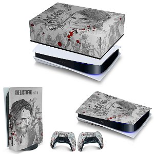 KIT PS5 Capa Anti Poeira e Skin -The Last Of Us Part II