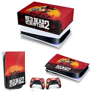 KIT PS5 Capa Anti Poeira e Skin - Red Dead Redemption 2