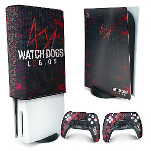 KIT PS5 Skin e Capa Anti Poeira - Watch Dogs Legion