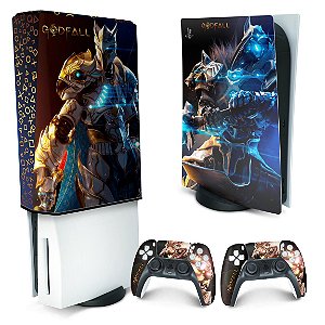 KIT PS5 Skin e Capa Anti Poeira - Godfall