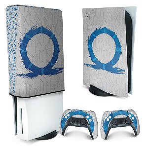 KIT PS5 Skin e Capa Anti Poeira - God Of War Ragnarok