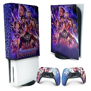 KIT PS5 Skin e Capa Anti Poeira - Vingadores Ultimato Endgame