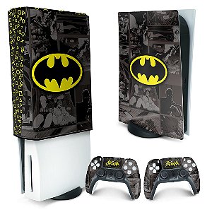 KIT PS5 Skin e Capa Anti Poeira - Batman Comics