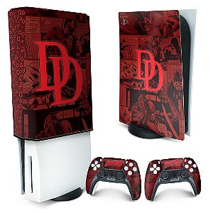 KIT PS5 Skin e Capa Anti Poeira - Daredevil Demolidor Comics