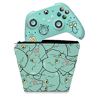 KIT Capa Case e Skin Xbox Series S X Controle - Lula Molusco