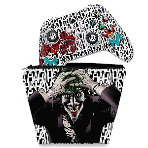 KIT Capa Case e Skin Xbox Series S X Controle - Joker Coringa