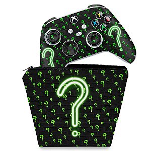 KIT Capa Case e Skin Xbox Series S X Controle - Charada