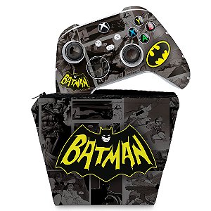 KIT Capa Case e Skin Xbox Series S X Controle - Batman Comics