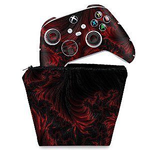 KIT Capa Case e Skin Xbox Series S X Controle - Abstrato #96