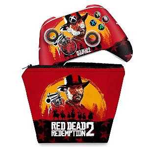 KIT Capa Case e Skin Xbox Series S X - Red Dead Redemption 2