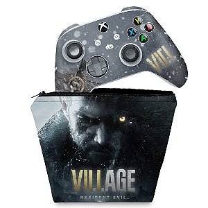 KIT Capa Case e Skin Xbox Series S X - Resident Evil Village