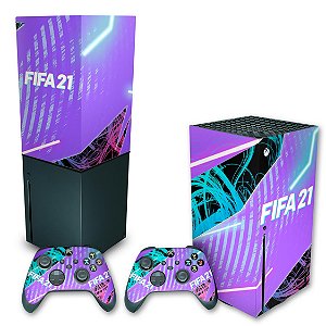 KIT Xbox Series X Skin e Capa Anti Poeira - FIFA 21