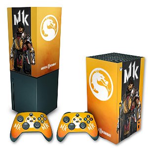 KIT Xbox Series X Skin e Capa Anti Poeira - Mortal Kombat 11