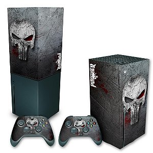 KIT Xbox Series X Skin e Capa Anti Poeira - The Punisher Justiceiro