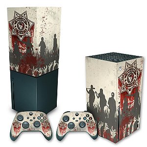 KIT Xbox Series X Skin e Capa Anti Poeira - The Walking Dead