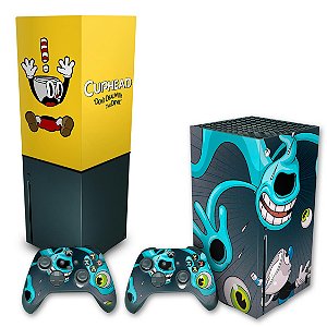 KIT Xbox Series X Skin e Capa Anti Poeira - Cuphead