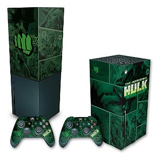 KIT Xbox Series X Skin e Capa Anti Poeira - Hulk Comics