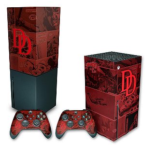 KIT Xbox Series X Skin e Capa Anti Poeira - Daredevil Demolidor Comics