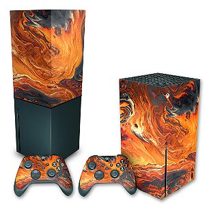 KIT Xbox Series X Skin e Capa Anti Poeira - Abstrato #95