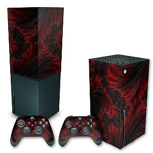 KIT Xbox Series X Skin e Capa Anti Poeira - Abstrato #96