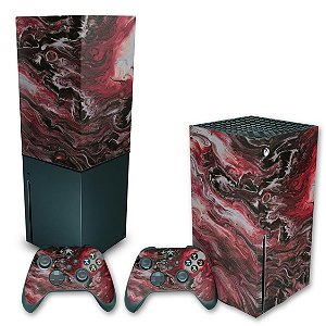 KIT Xbox Series X Skin e Capa Anti Poeira - Abstrato #104