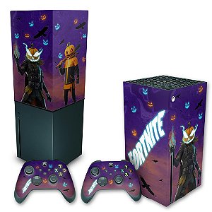 KIT Xbox Series X Skin e Capa Anti Poeira - Fortnite