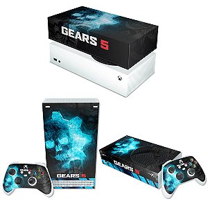 KIT Xbox Series S Skin e Capa Anti Poeira - Gears 5