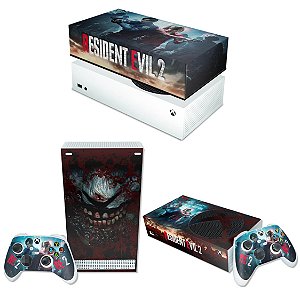 KIT Xbox Series S Skin e Capa Anti Poeira - Resident Evil 2 Remake