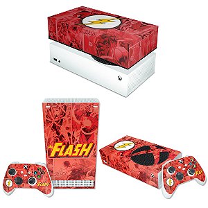 KIT Xbox Series S Skin e Capa Anti Poeira - The Flash Comics