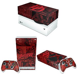 KIT Xbox Series S Skin e Capa Anti Poeira - Daredevil Demolidor Comics