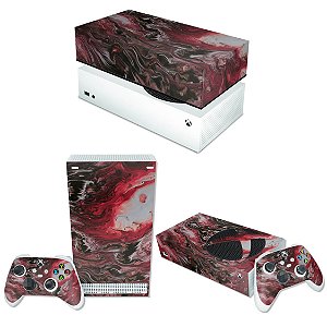 KIT Xbox Series S Skin e Capa Anti Poeira - Abstrato #104