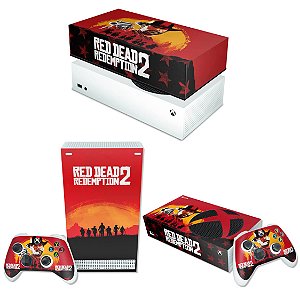KIT Xbox Series S Skin e Capa Anti Poeira - Red Dead Redemption 2