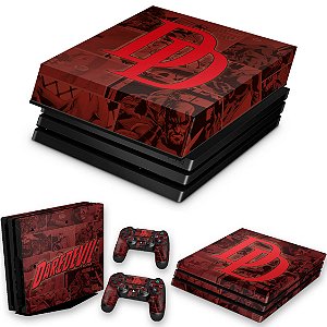 KIT PS4 Pro Skin e Capa Anti Poeira - Daredevil Demolidor Comics