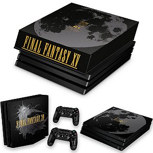 KIT PS4 Pro Skin e Capa Anti Poeira - Final Fantasy Xv Bundle