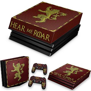 KIT PS4 Pro Skin e Capa Anti Poeira - Game Of Thrones Lannister