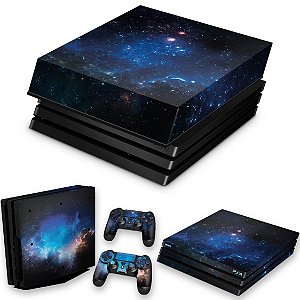 KIT PS4 Pro Skin e Capa Anti Poeira - Universo Cosmos