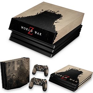 KIT PS4 Pro Skin e Capa Anti Poeira - World War Z